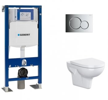 Pack WC Geberit UP320 + Cuvette sans bride Velvet + plaque Sigma CHR brillante