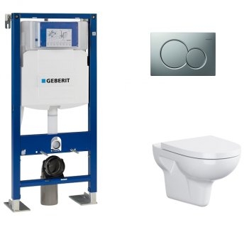 Pack WC Geberit UP320 + Cuvette sans bride Velvet + plaque Sigma CHR mat