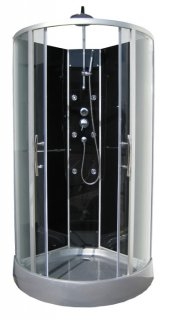 Cabine de douche 1/4 Rond Black Crystal Aurlane