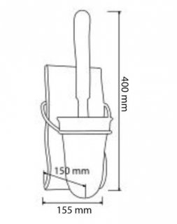 Porte balai assorti avec réceptacle en résine gamme SAHARA