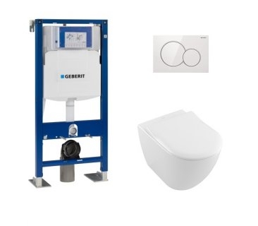 Pack WC Geberit UP320 + Cuvette VILLEROY ET BOCH Subway 2.0 + Plaque Sigma blanche