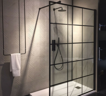 Paroi de douche fixe KUADRA H Squares 90cm