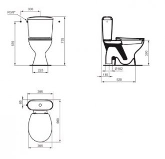 Pack WC sortie verticale ULYSSE+ Blanc