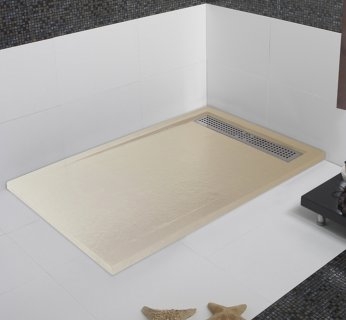 Receveur de douche écoulement linéaire Andromède Beige 85x120