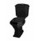 Pack WC rétro noir Ascott sortie duale Ascott ceramique noir 68710 cuvette wc + 68720 chasse attenante