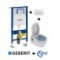 Old - Pack WC Geberit UP320 + Cuvette sans bride CONNECT + Sigma Blanche Up320 cuvette connect plaque blanc