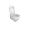 Pack WC Bâti-support Universel + Cuvette sans bride TESI Aquablade + Plaque Blanche Tesi fleche bleue 2