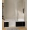 Duo-pack concept bain/douche G niche 170 x 75cm tablier noir Duo niche g noir