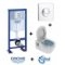Old - Pack WC Grohe Rapid SL + Cuvette Connect sans bride + Plaque Chromée Rapid sl + cuvette connect + plaque skate air chrome