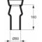 Tubulure pour pack WC Aspirambo à sortie verticale Porcher p286101