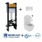 Pack WC Bâti-support Evo + Cuvette sans bride Tesi Aquablade + Plaque Blanche Pack wc regiplast tesi plain blanche 
