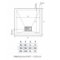 Receveur carré Kinesurf Blanc extra-plat - 80x80 Kinesurf carré