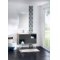 Meuble simple vasque MOSAÏQUE 109 cm Opale Anthracite et Myrtille Mosaique chêne flotté & opale anthracite 1