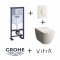 Old - Pack WC Grohe Rapid SL + Cuvette D-Light VitraFresh + Plaque Blanche Pack wc grohe+ vitra fresh + blanc