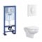 Pack WC Grohe Rapid SL + Cuvette sans bride VELVET + Plaque Blanche Pack wc grohe velvet 14967