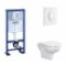 Pack WC Grohe Rapid SL + Cuvette sans bride VELVET + Plaque Blanche Pack wc grohe velvet 14967