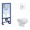 Pack WC Grohe Rapid SL + Cuvette sans bride VELVET + Plaque Chromée Pack wc grohe velvet 14966