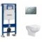 Pack WC Geberit UP320 + Cuvette sans bride Velvet + plaque Sigma CHR mat Pack wc geberit velv 14965