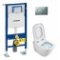 Pack WC Geberit UP320 + Cuvette GAP sans bride Cleanrim + plaque Sigma CHR brillante Cuvette gap plaque g 12676