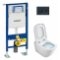 Pack WC Geberit UP320 + Cuvette GAP sans bride Cleanrim + plaque Sigma Noire Cuvette gap plaque n 12677