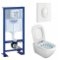 Pack WC Grohe Rapid SL + Cuvette Tesi AquaBlade Ideal Standard + Plaque blanche Tesi rapid sl 13621