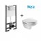 Ensemble WC Bâti-support N-Fix universel + plaque Blanche + cuvette MITOS - ROCA Pack wc roca bati n fix et cuvette mitos