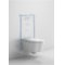 Pack WC lavant INSPIRA sans bride + Bâti-support + Plaque Chromé Mat Bâti+ cuvette in wash roca