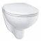 Pack WC Geberit UP320 + Cuvette GROHE sans bride Bau Ceramic + plaque sigma noire Bau ceramic wc suspendu 39351000 001 01