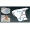 Old - Cuvette Suspendue Prima+ ALLIA, Rimfree Abattant Frein de chute Prima sans bride
