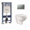 Pack WC Geberit UP320 + Cuvette GROHE sans bride Bau Ceramic + plaque Sigma CHR mate Pack wc geberit+bau ceramic+chr mat