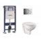 Pack WC Geberit UP320 + Cuvette GROHE sans bride Bau Ceramic + plaque sigma CHR brillante Pack wc géberit + bau ceramic+ chr br