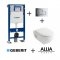 Old - Pack WC Geberit UP320 + Cuvette Prima+ ALLIA + plaque Sigma chromée brillante** GEBERIT + PRIMA+ + Chr Brillant