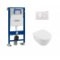 Pack WC Geberit UP320 + Cuvette Architectura D Villeroy + Plaque Sigma blanche Geberit+architectura design+blanc