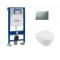 Pack WC Geberit UP320 + Cuvette Architectura D Villeroy + plaque Sigma Chromé Mat Geberit+architectura design+chr mat