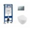 Pack WC Geberit UP320 + Cuvette VILLEROY ET BOCH Subway 2.0 + plaque Sigma Chromé Mat 0+chr mat