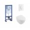 Pack WC Grohe Rapid SL + Cuvette Subway 2.0 Villeroy + Plaque Blanche 0+blanc