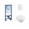 Pack WC Grohe Rapid SL + Cuvette Architectura D Villeroy + Plaque Blanche Grohé+architectura design+blc