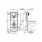 Pack WC Grohé Rapid SL Mural + Cuvette Villeroy et Boch O'Novo + Plaque Blanche** Schéma 39144000