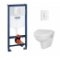 Pack WC Grohé Rapid SL Mural + Cuvette VELVET + Plaque Blanche Pack wc grohe+velvet+blc