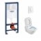 Pack WC Grohé Rapid SL Mural + Cuvette GAP Cleanrim ROCA + Plaque Blanche Pack wc grohe +gap+blc