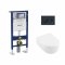 Pack WC Geberit UP320 + Cuvette AVENTO Villeroy & Boch + Plaque Noire* Geberit-avento-plaquenoire