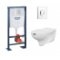 Pack WC Grohe Rapid SL + Cuvette PMR + Plaque Chromé GROHE+Cuvette PMR+Chr