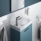 Lave-mains LEA plan céramique Bleu Atlantic Brillant - Ferrage Gauche lea-zoom2