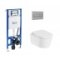 Pack WC lavant INSPIRA sans bride + Bâti-support + Plaque Chromé Mat DUPLO ONE SMART INSPIRA