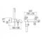 Mitigeur monocommande bain-douche PLUS mural chromé PL00110CR Schéma