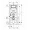 Pack WC Geberit UP320 + Cuvette sans bride Velvet+ plaque Sigma Blanche UP320 Schéma
