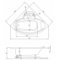 Baignoire balnéo Economique Star d'angle 135x135 Star Mixte Plus Angle135cote