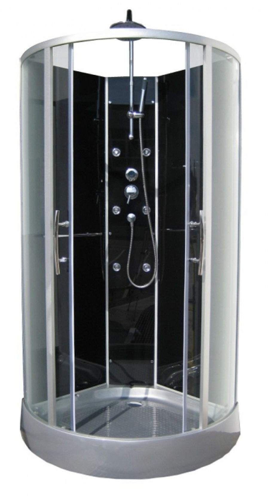Cabine de douche 1/4 Rond Black Crystal Aurlane